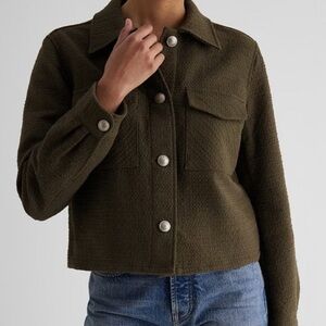 Express Cropped Cotton Tweed Jacket